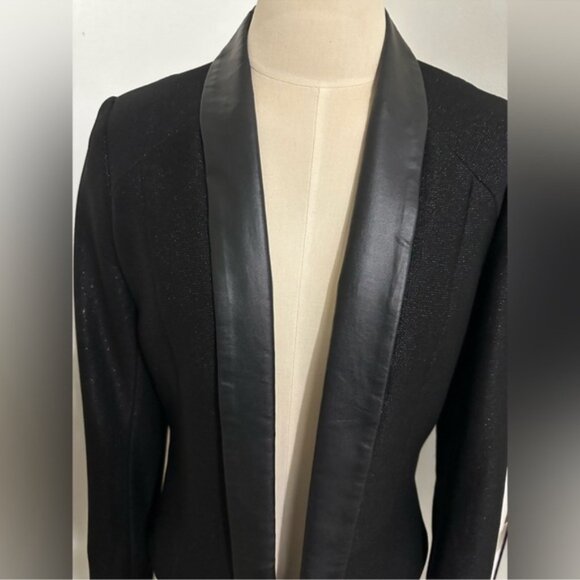 Black Dress Jack DKNY Open Front Shimmer Black Size US Small - Picture 6 of 6